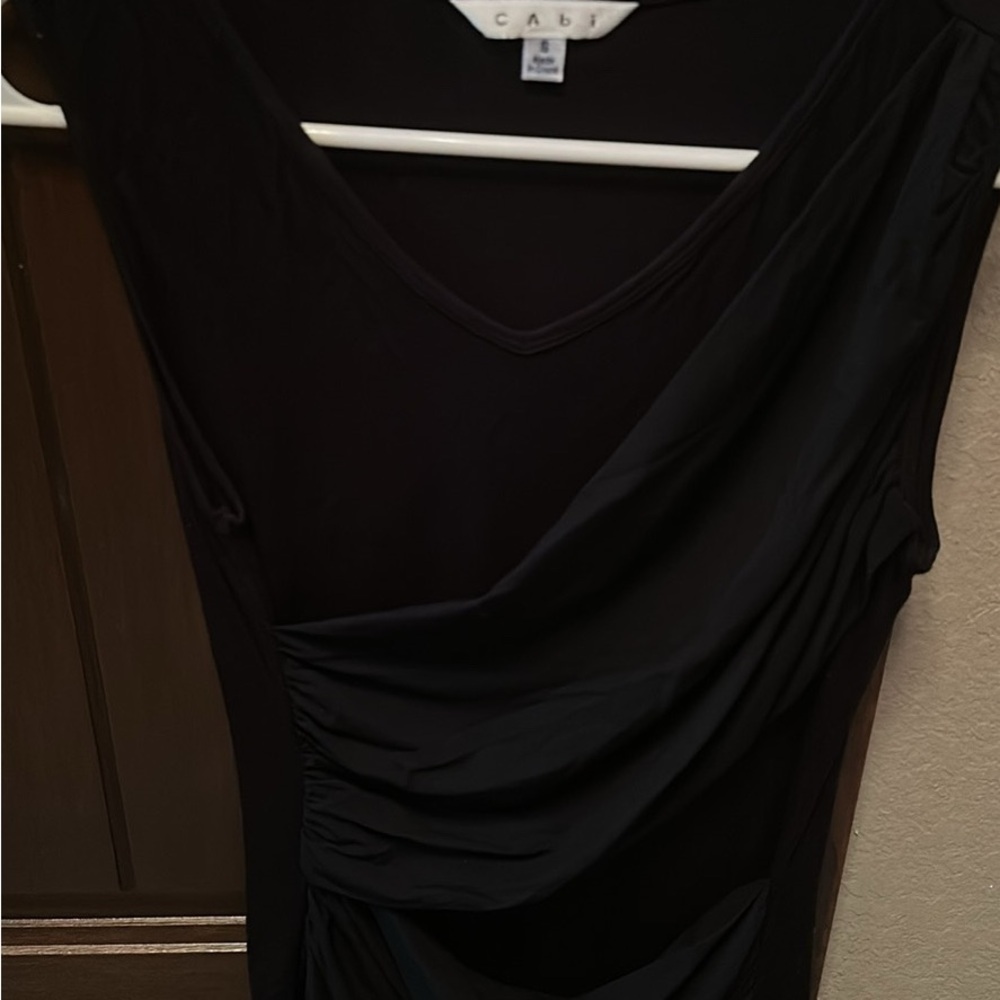 CAbi black wrap shirt